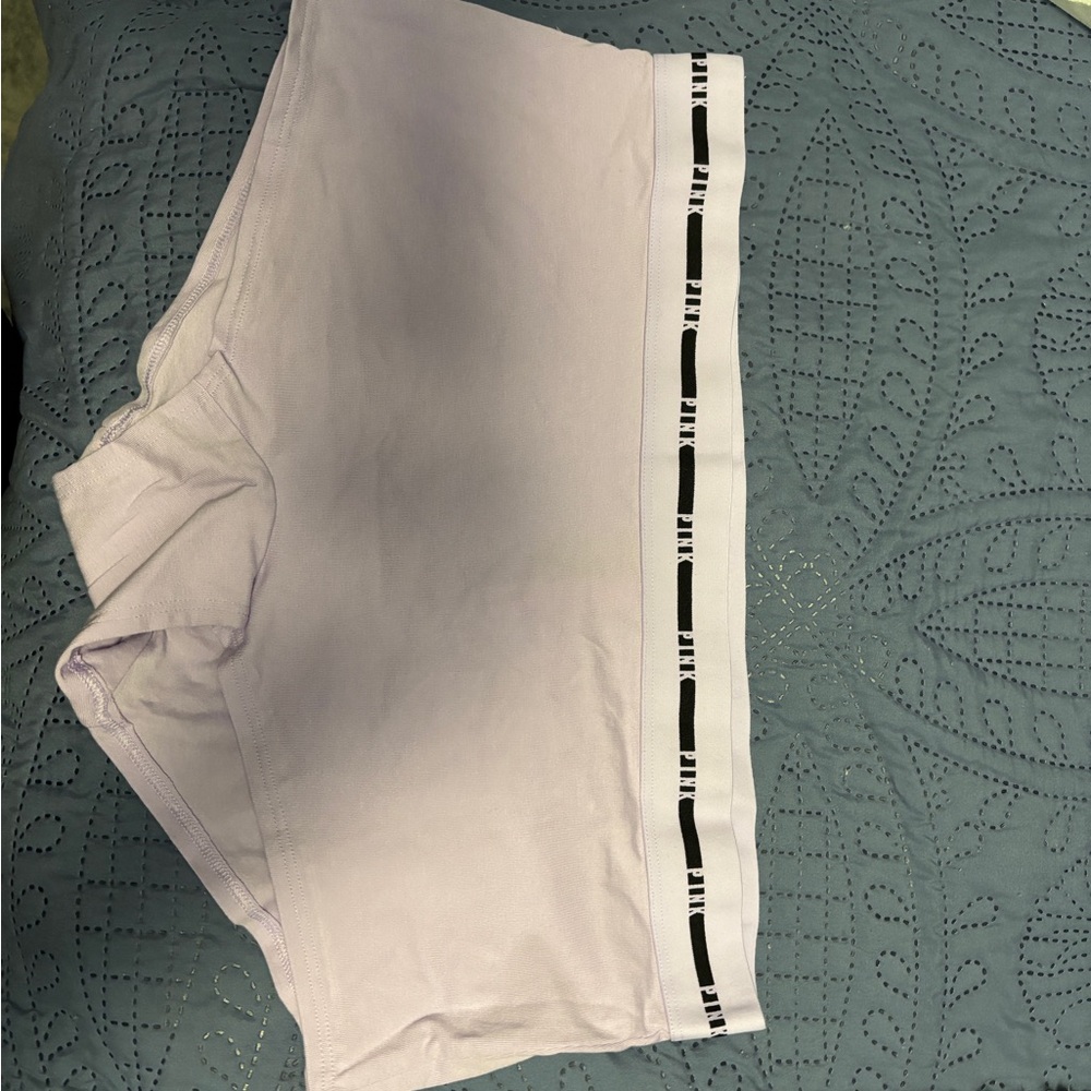 BRAND NEW!! Victoria Secret Pink Lilac Boyshorts with Logo Waistband